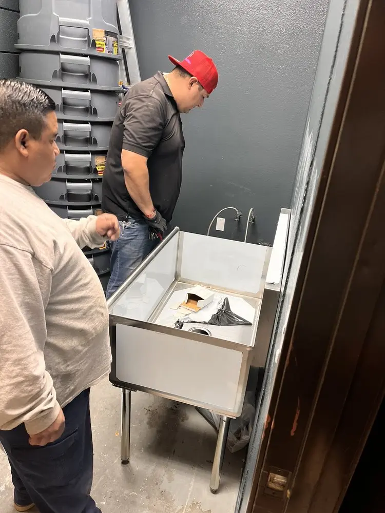Commercial plumbing and sink installation in Ashland